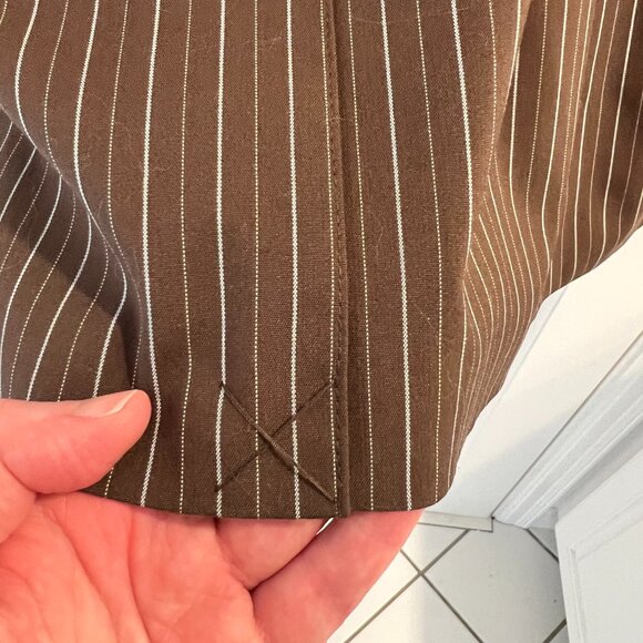 Caslon Brown Pinstripe Pant Suit – Jacket 14 / Pants 16 - Picture 14 of 16